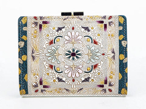 Golden Tapestry GAMASATSU Square Billfold with Clasp