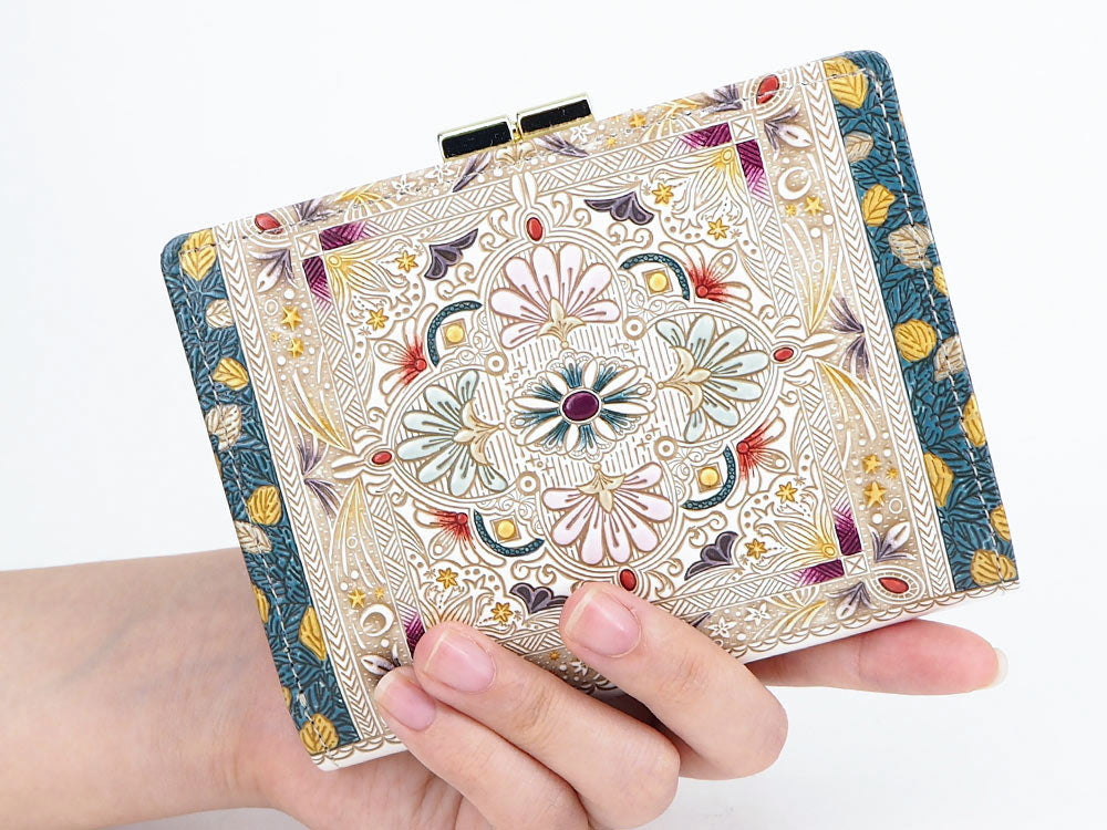 Golden Tapestry GAMASATSU Square Billfold with Clasp