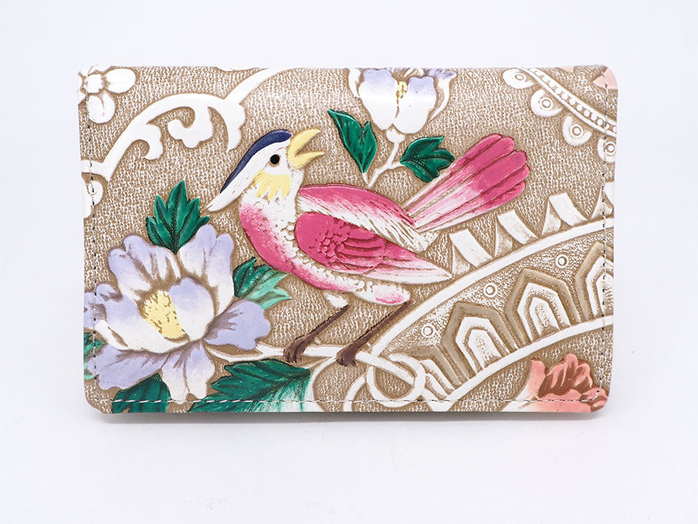 Pink Parrot Business Card Case