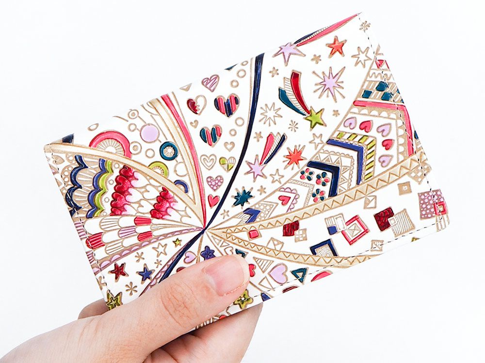 Glossy Hearts Business Card Case