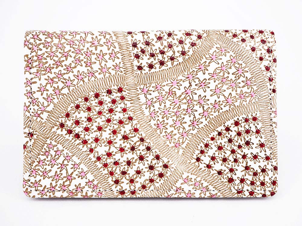 CHIRIMEN Fabric (Pink) Business Card Case