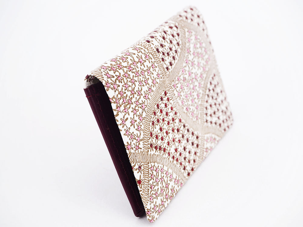 CHIRIMEN Fabric (Pink) Business Card Case