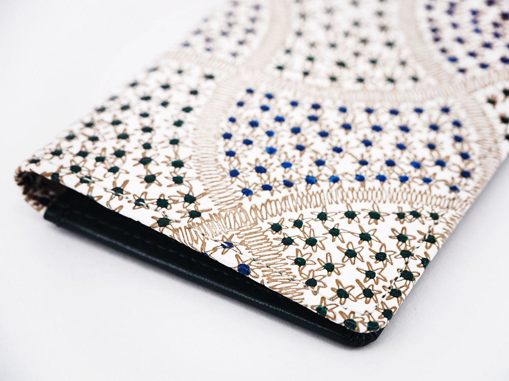 CHIRIMEN Fabric (Green) Business Card Case