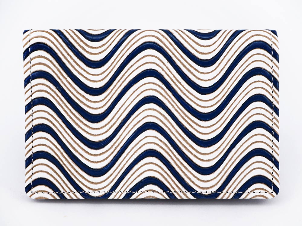 YOKONAMI Waves (Navy) Business Card Case