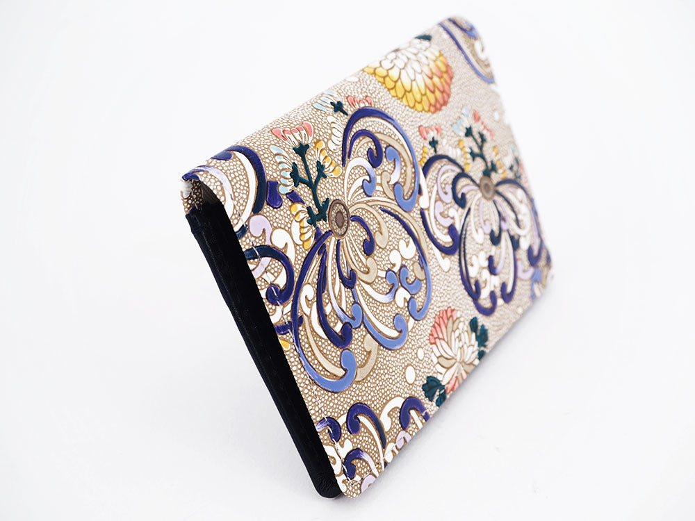 RANGIKU - Firework Chrysanthemums (Blue&Yellow) Business Card Case