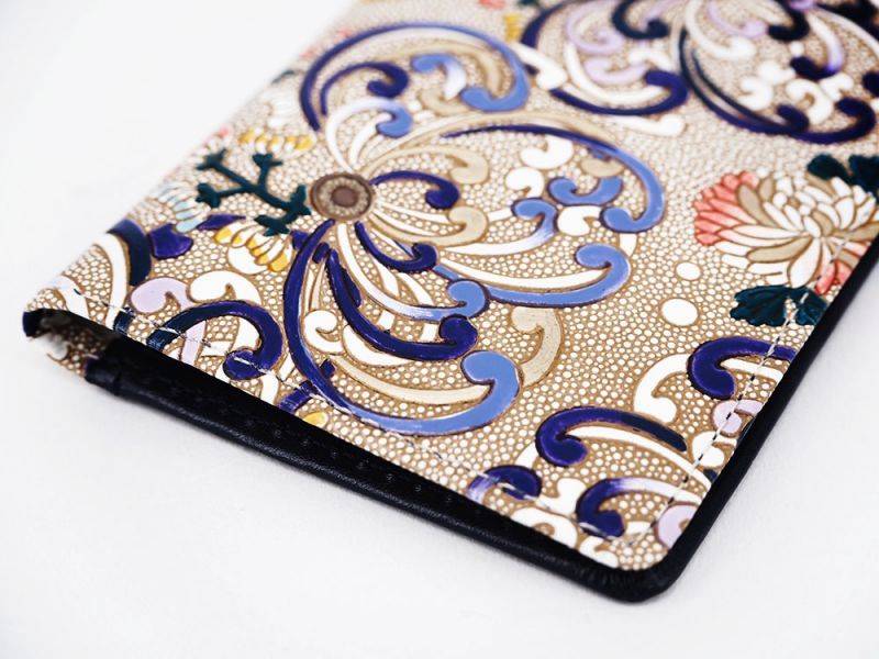 RANGIKU - Firework Chrysanthemums (Blue&Yellow) Business Card Case