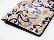 RANGIKU - Firework Chrysanthemums (Blue&Yellow) Business Card Case