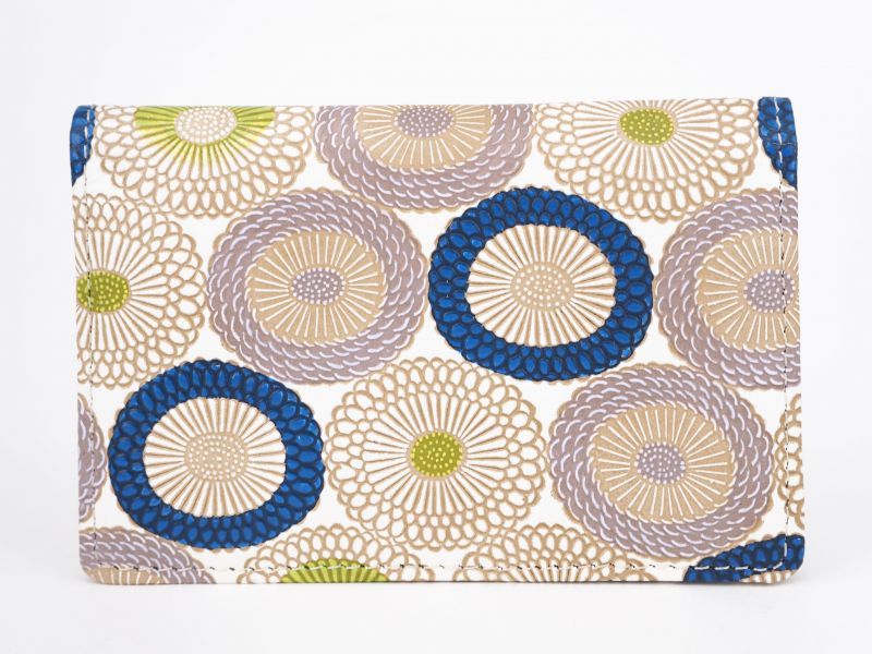 Umbrella Chrysanthemums (Shimmering Blue) Business Card Case