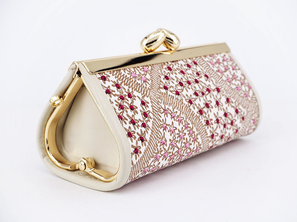 CHIRIMEN Fabric (Pink) Lipstick Case