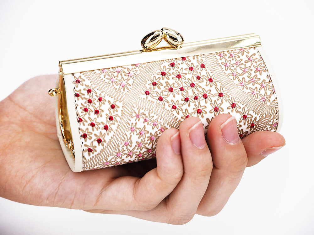 CHIRIMEN Fabric (Pink) Lipstick Case