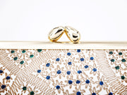 CHIRIMEN Fabric (Green) Lipstick Case