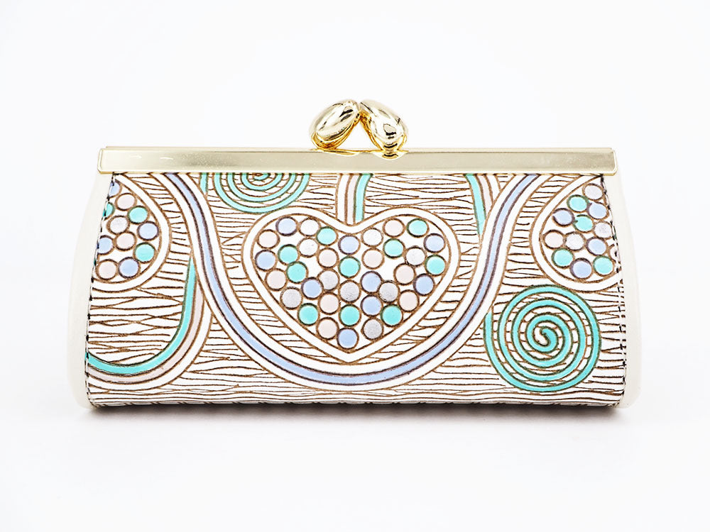 Silver Hearts (Mint Green) Lipstick Case