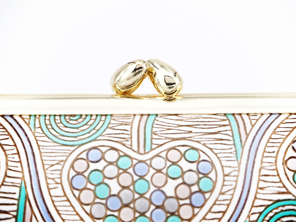 Silver Hearts (Mint Green) Lipstick Case