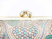 Silver Hearts (Mint Green) Lipstick Case