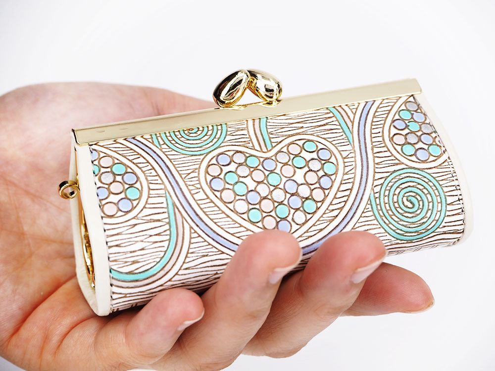Silver Hearts (Mint Green) Lipstick Case