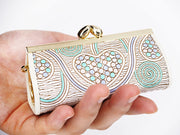 Silver Hearts (Mint Green) Lipstick Case