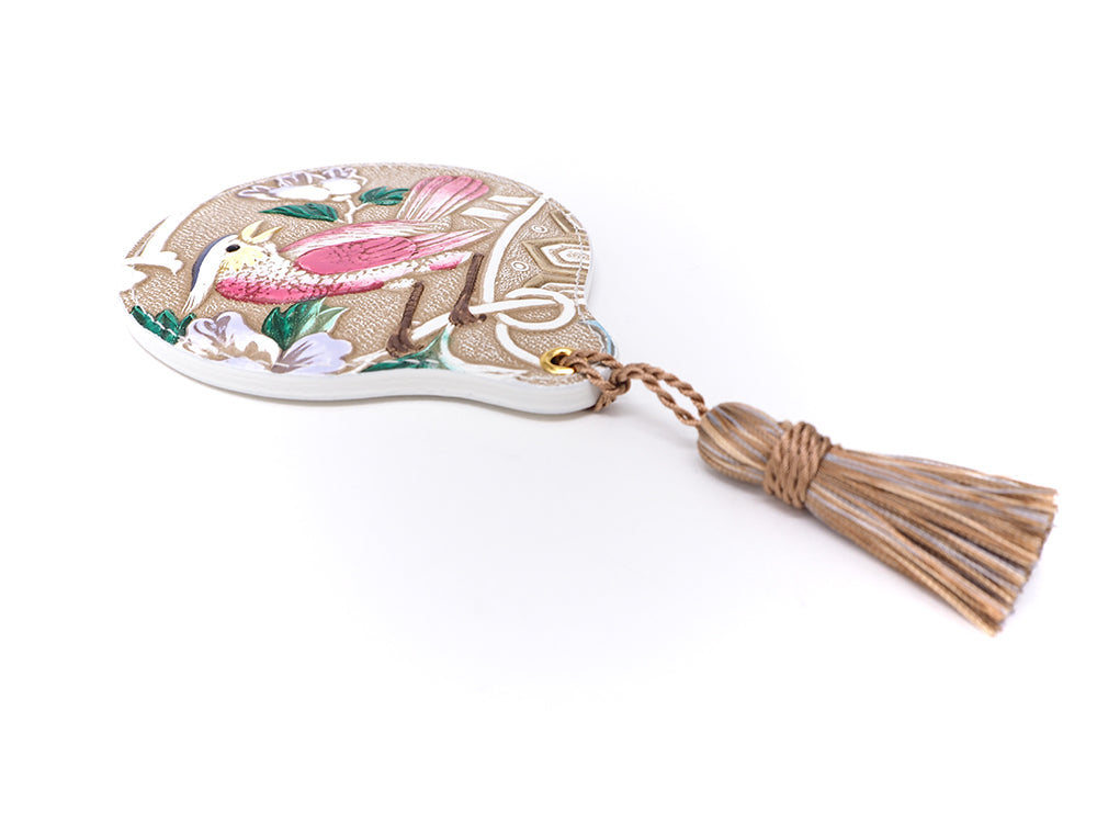 Pink Parrot Hand Mirror