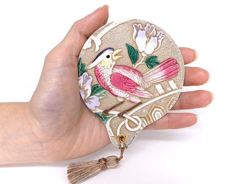 Pink Parrot Hand Mirror