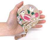 Pink Parrot Hand Mirror