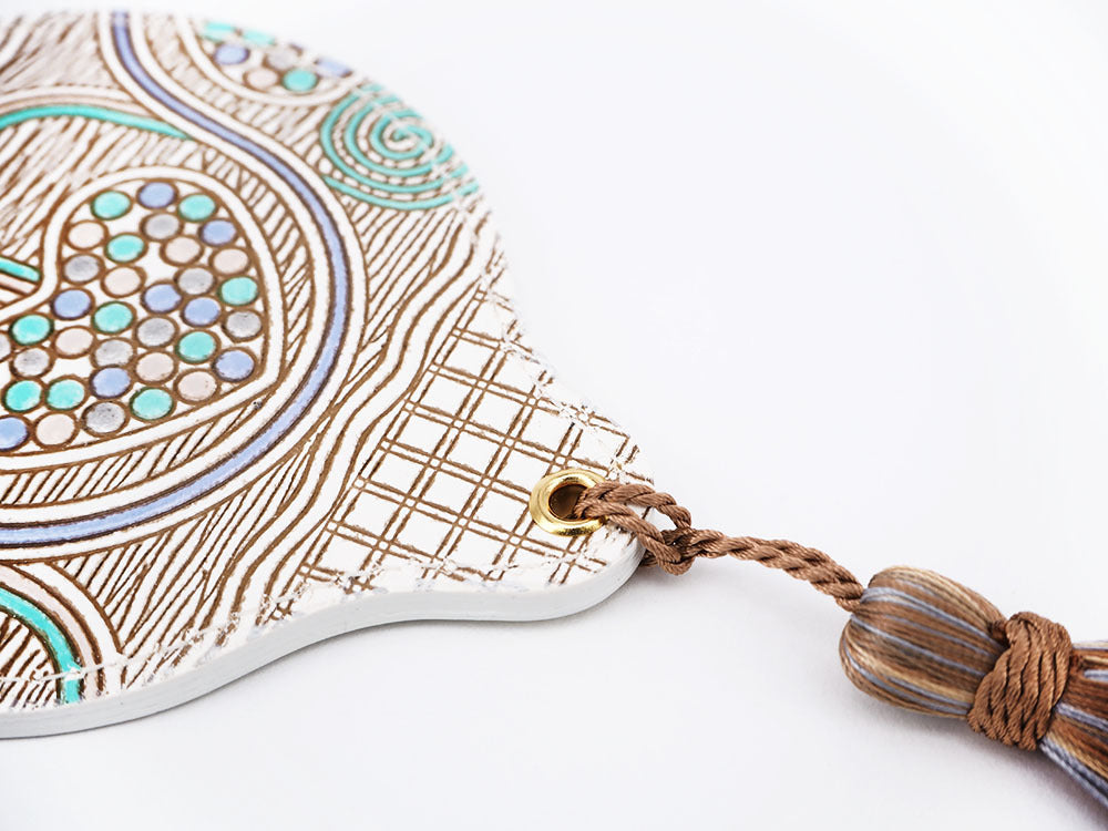 Silver Hearts (Mint Green) Hand Mirror
