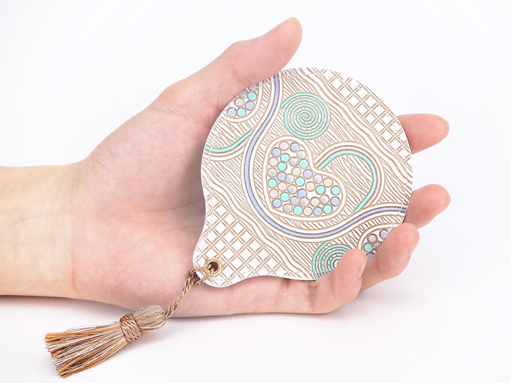 Silver Hearts (Mint Green) Hand Mirror