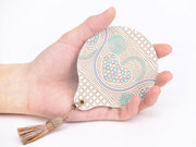Silver Hearts (Mint Green) Hand Mirror
