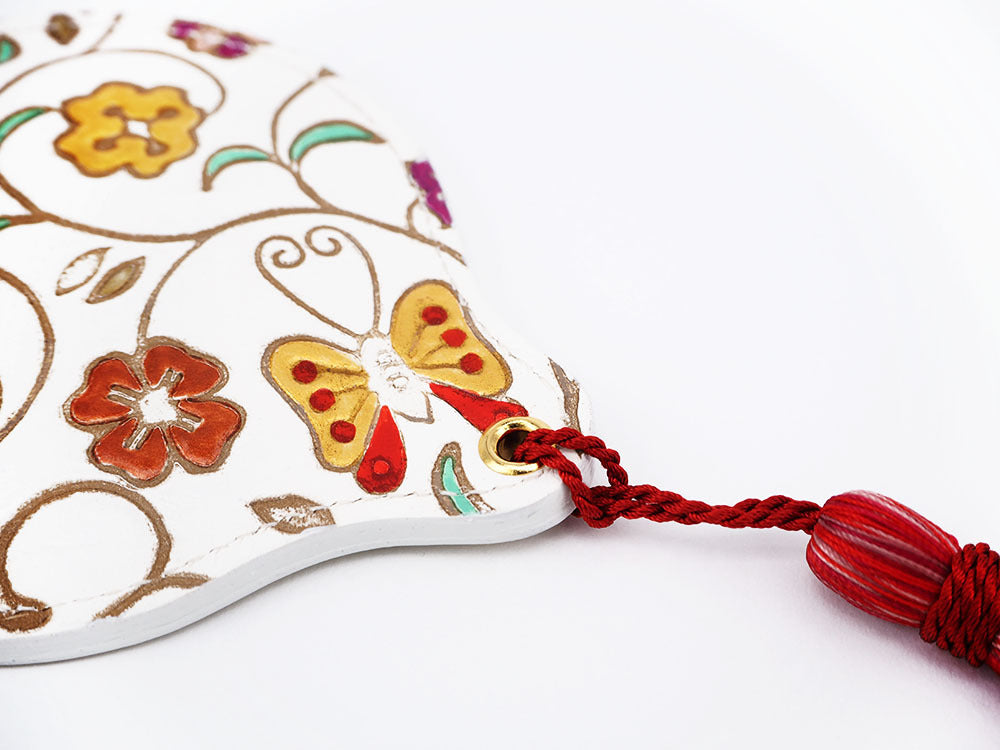 KINKARAOOBANA - Golden Flowers and Butterflies Hand Mirror