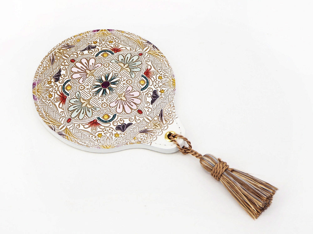 Golden Tapestry Hand Mirror