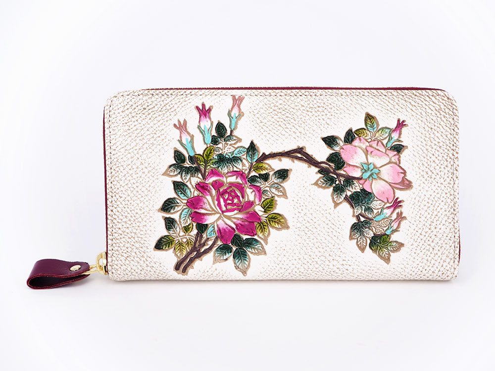 Roses Zippered Long Wallet