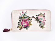 Roses Zippered Long Wallet