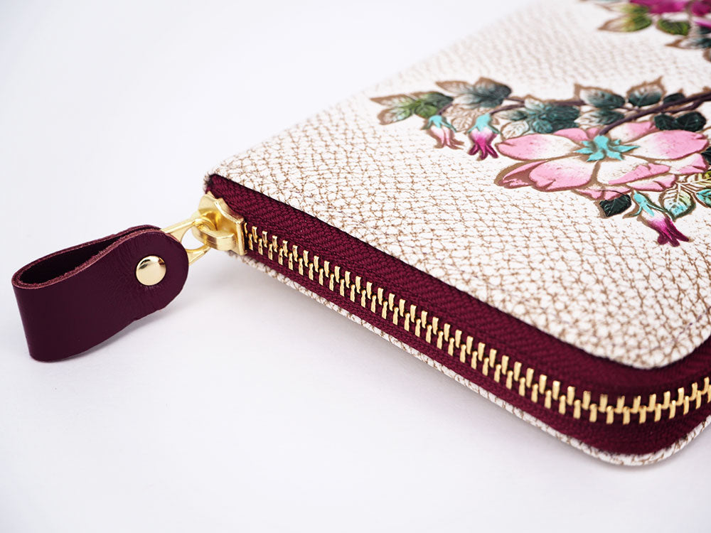 Roses Zippered Long Wallet