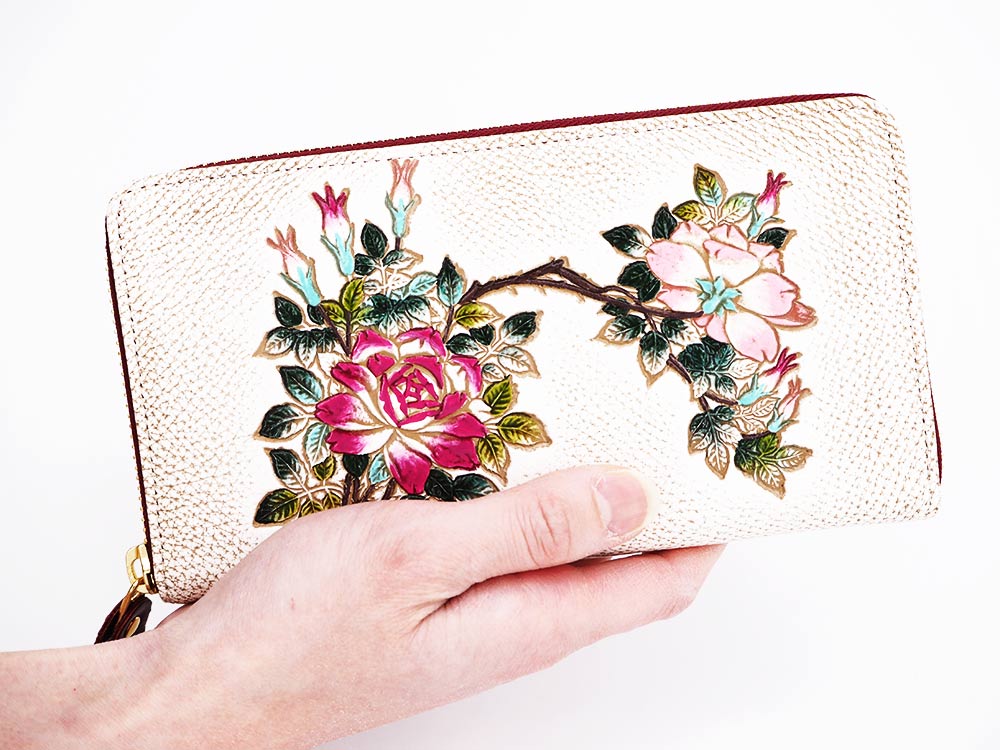 Roses Zippered Long Wallet