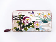 Japanese Peonies Zippered Long Wallet