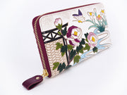Japanese Peonies Zippered Long Wallet