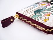 Japanese Peonies Zippered Long Wallet
