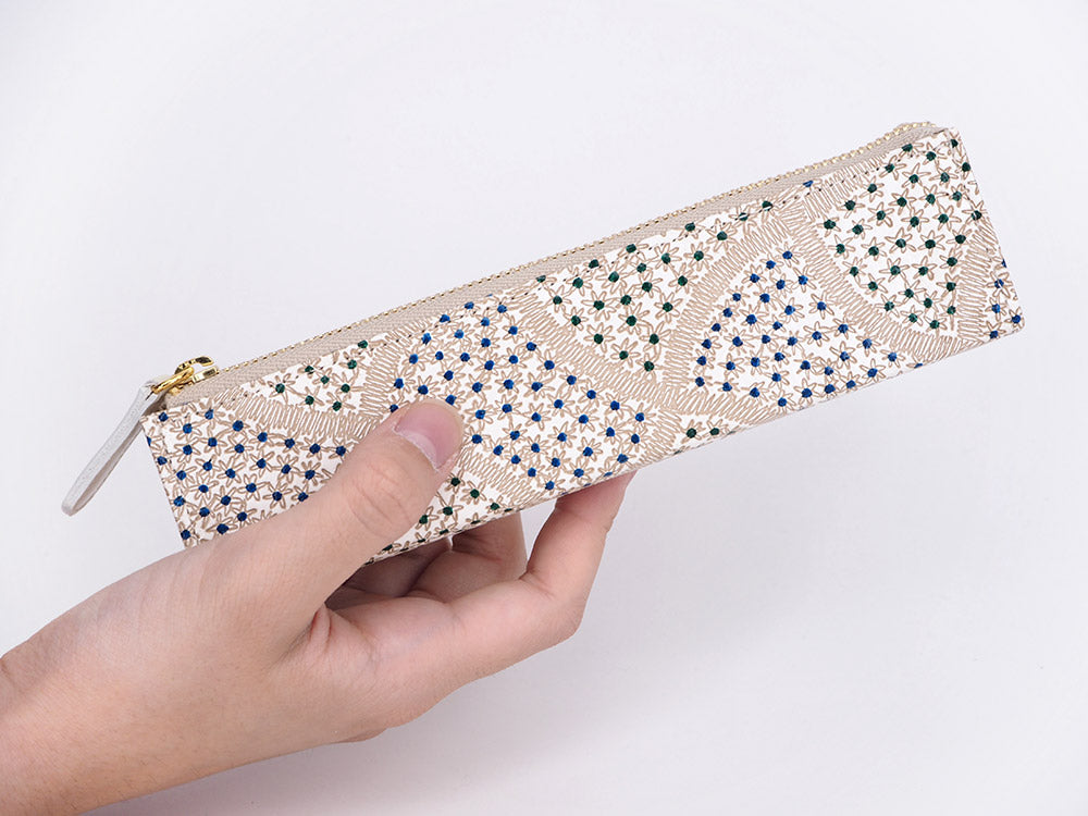 CHIRIMEN Fabric (Green) Pen Case