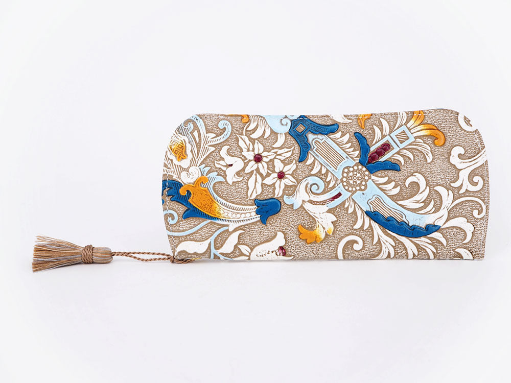 Arabesque (Blue) Eyeglasses Case