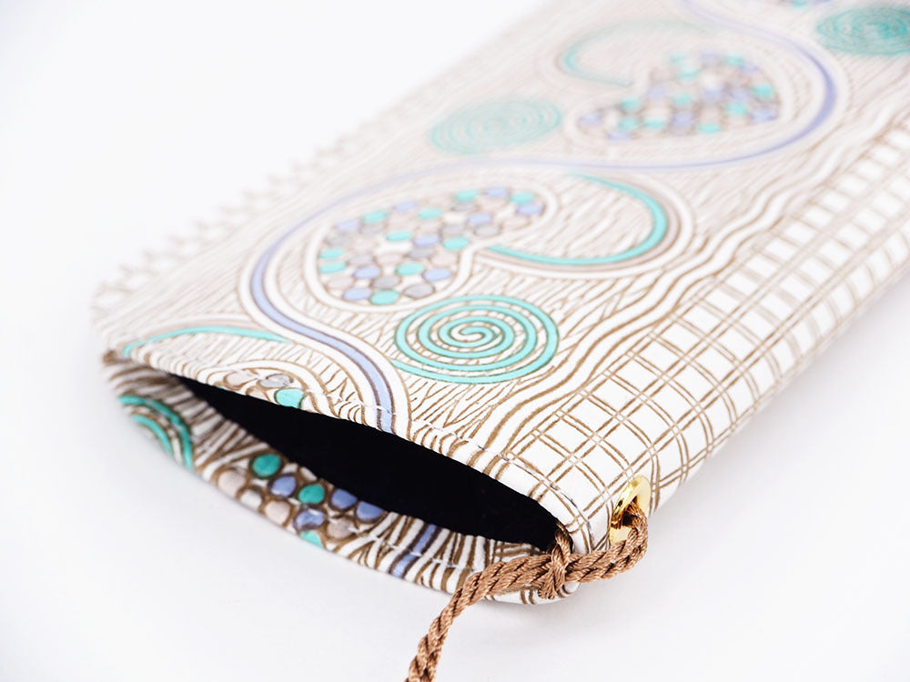 Silver Hearts (Mint Green) Eyeglasses Case