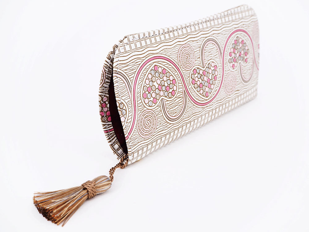 Silver Hearts (Mocha Pink) Eyeglasses Case