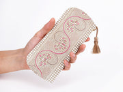 Silver Hearts (Mocha Pink) Eyeglasses Case