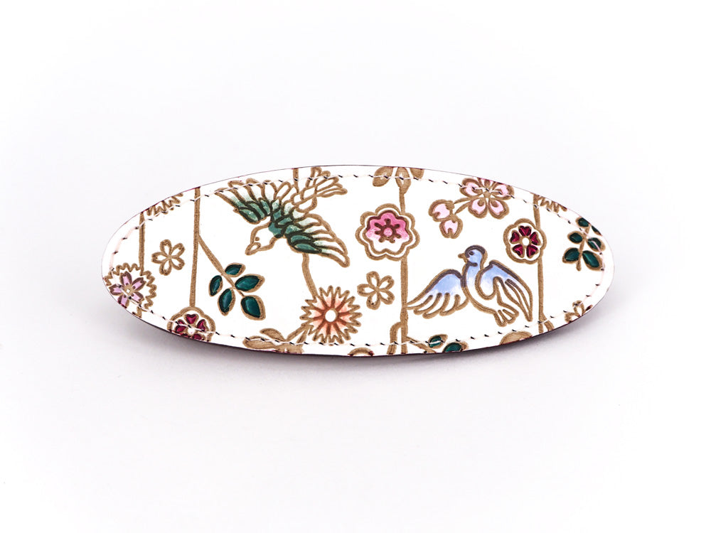 Birds and Cherry Blossoms Hair Clip