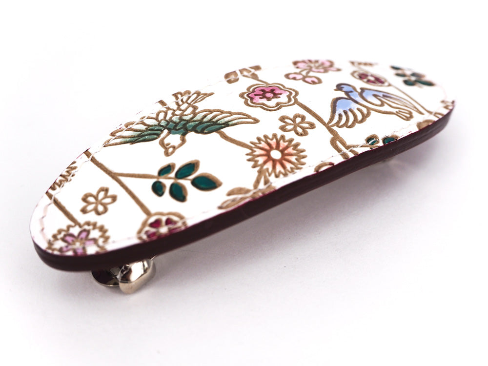 Birds and Cherry Blossoms Hair Clip