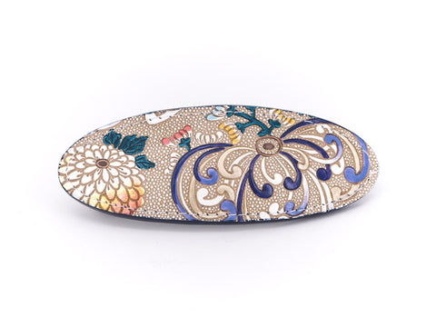 RANGIKU - Firework Chrysanthemums (Blue&Yellow) Hair Clip