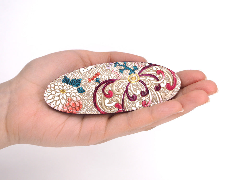 RANGIKU - Firework Chrysanthemums (Wine&Pink) Hair Clip