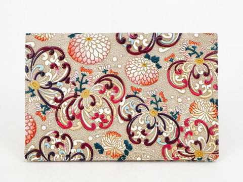 RANGIKU - Firework Chrysanthemums (Wine&Pink) Passport Case