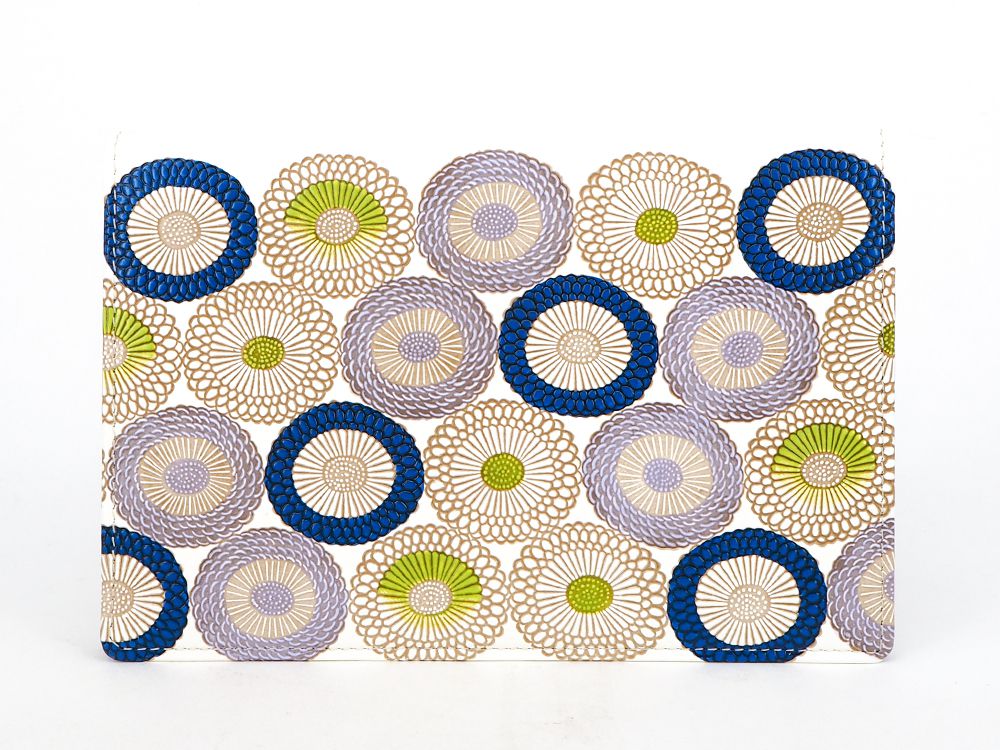 Umbrella Chrysanthemums (Shimmering Blue) Passport Case