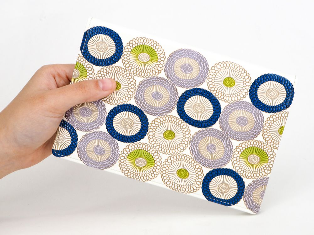 Umbrella Chrysanthemums (Shimmering Blue) Passport Case