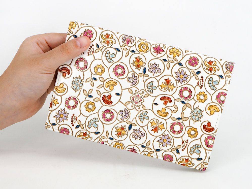 KINKARAKOBANA - Small Golden Flowers Passport Case