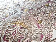 Antique Lace (Pink)  Square GAMAGUCHI Clasp Purse