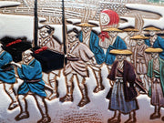 Daimyo Procession GAMASATSU Square Billfold with Clasp